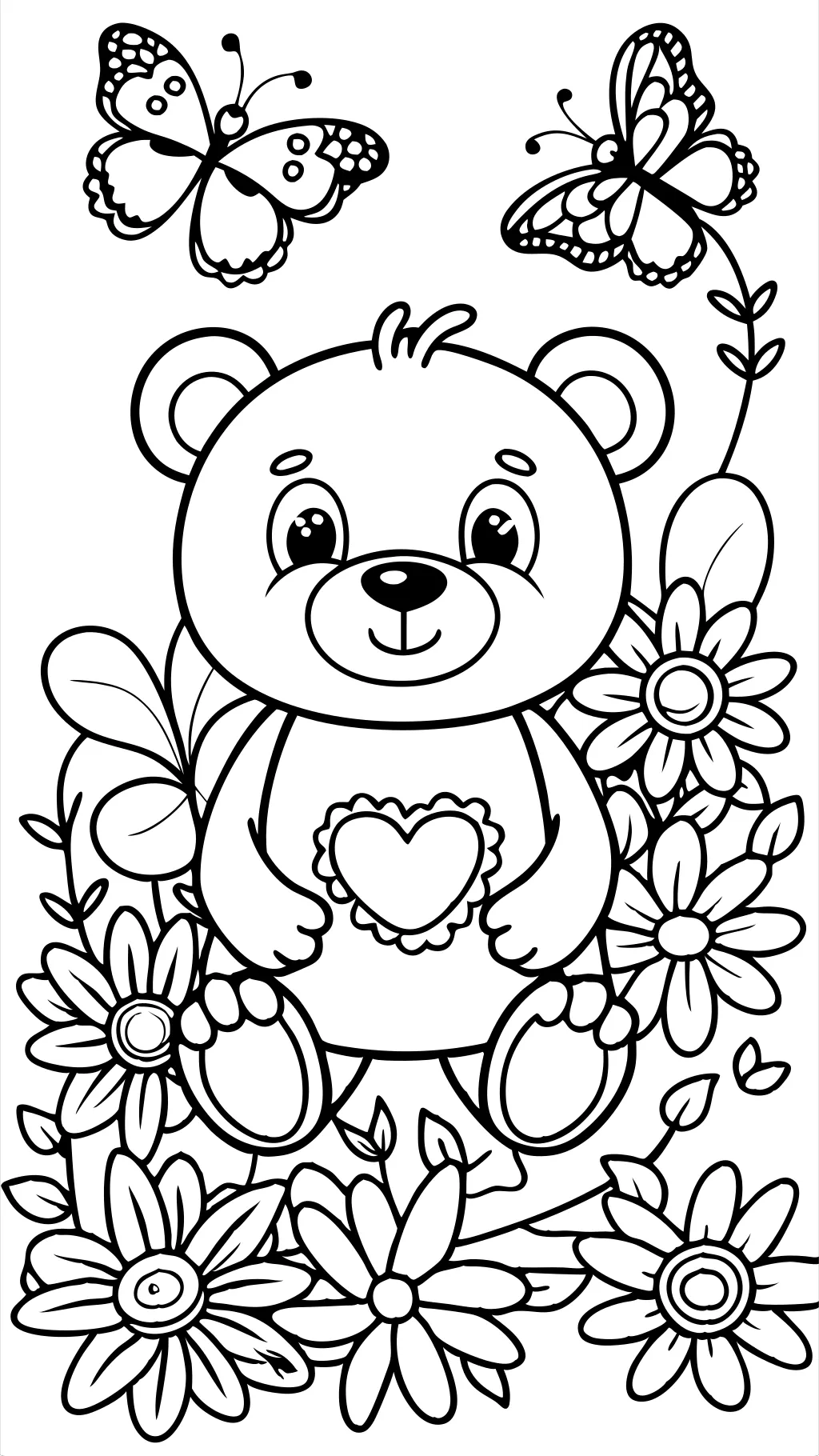 coloriage d’ours en peluche